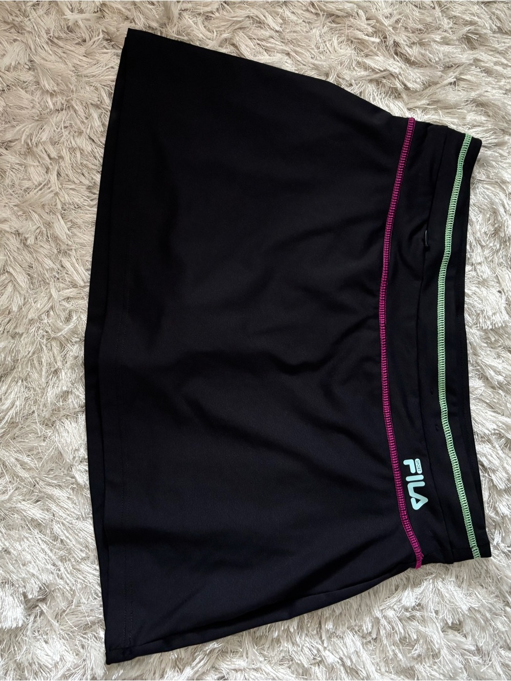 Make offer! FILA Black Skort with Hot Pink and Green Stitching Medium